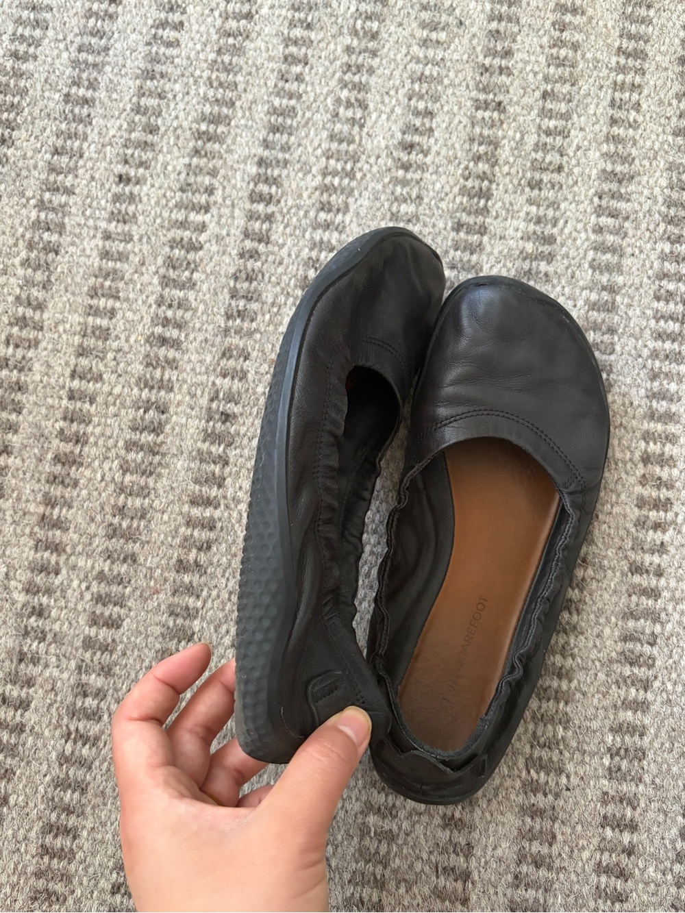 Vivobarefoot Asana Yin Ballerina Black Leather Flats - Picture 5 of 7